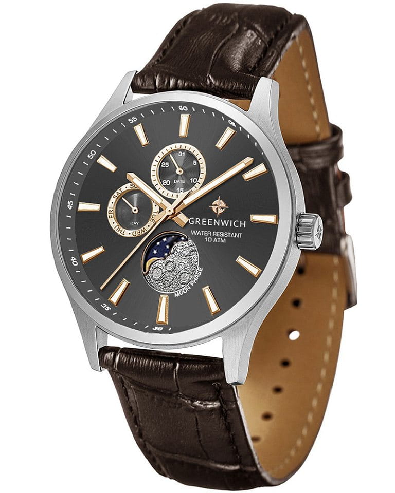 Greenwich Greenwich Moon Walker GW 058.12.34  - задняя крышка сталь металл корпуса, англия часы